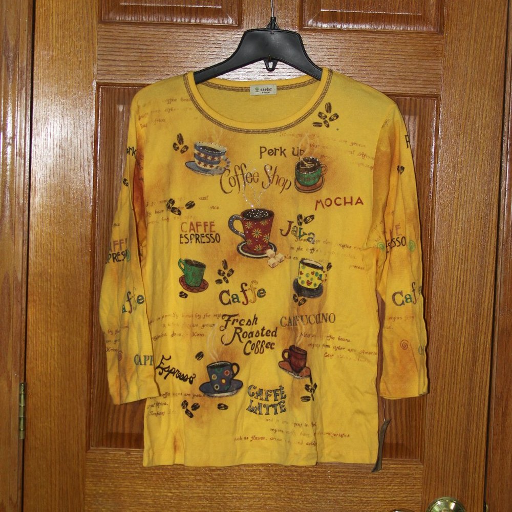 Coffee Top XL with 3/4 length Sleeves